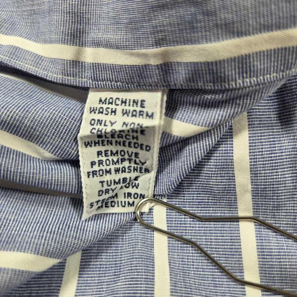 Polo Ralph Lauren Regent Classic Fit Shirt Blue White Stripe Mens 16.5 L 16 1/2